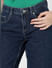 Dark Blue High Rise Carrot Fit Jeans