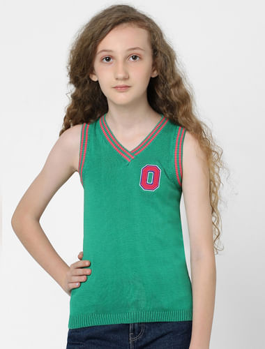 Green Knitted Vest Top