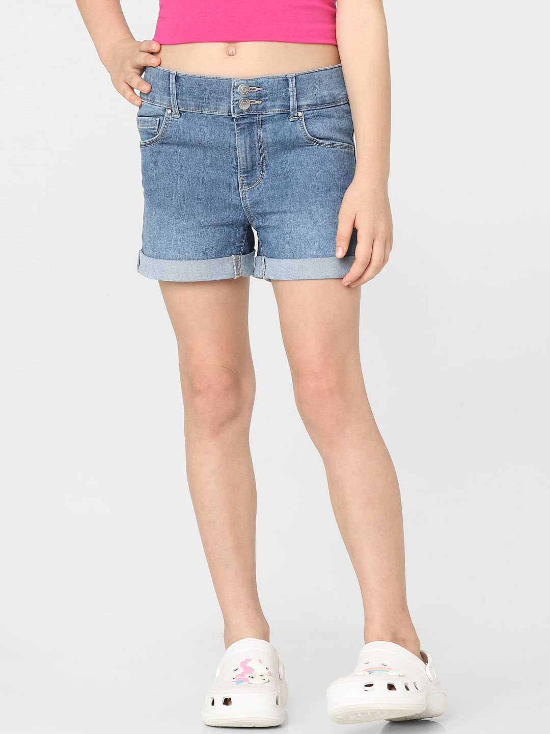 Girls Regular Fit Designer Denim Shorts/Denim Hot Pants Best For Summer  Combo(Pack of 2)