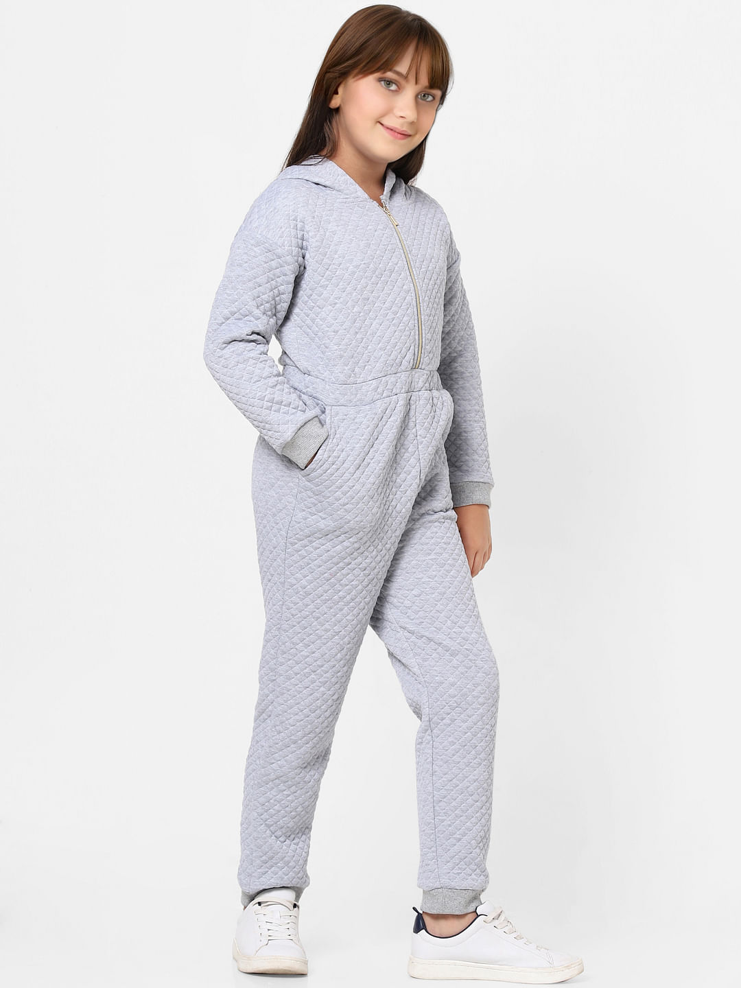 Girls grey sales jumpsuit