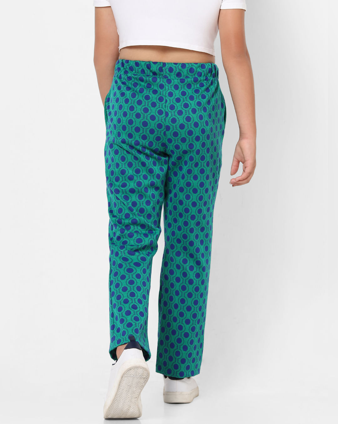 Buy Green Mid Rise Printed Wide Leg Pants for Girls Online at KidsOnly