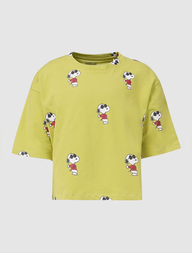 Girls x PEANUTS Yellow Graphic Sweatshirt