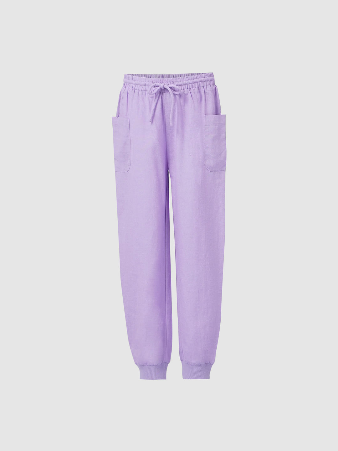 Flared corduroy trousers  Purple  Kids  HM IN