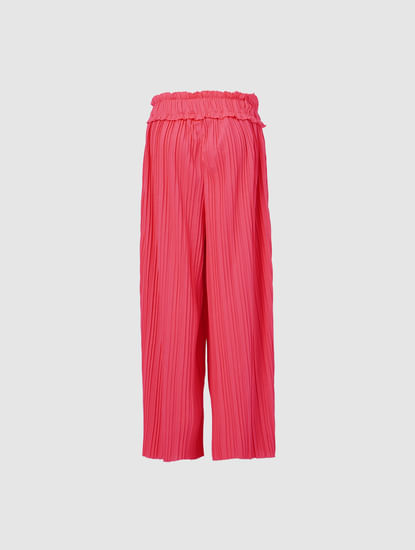 Girls Pink Pleated Pants