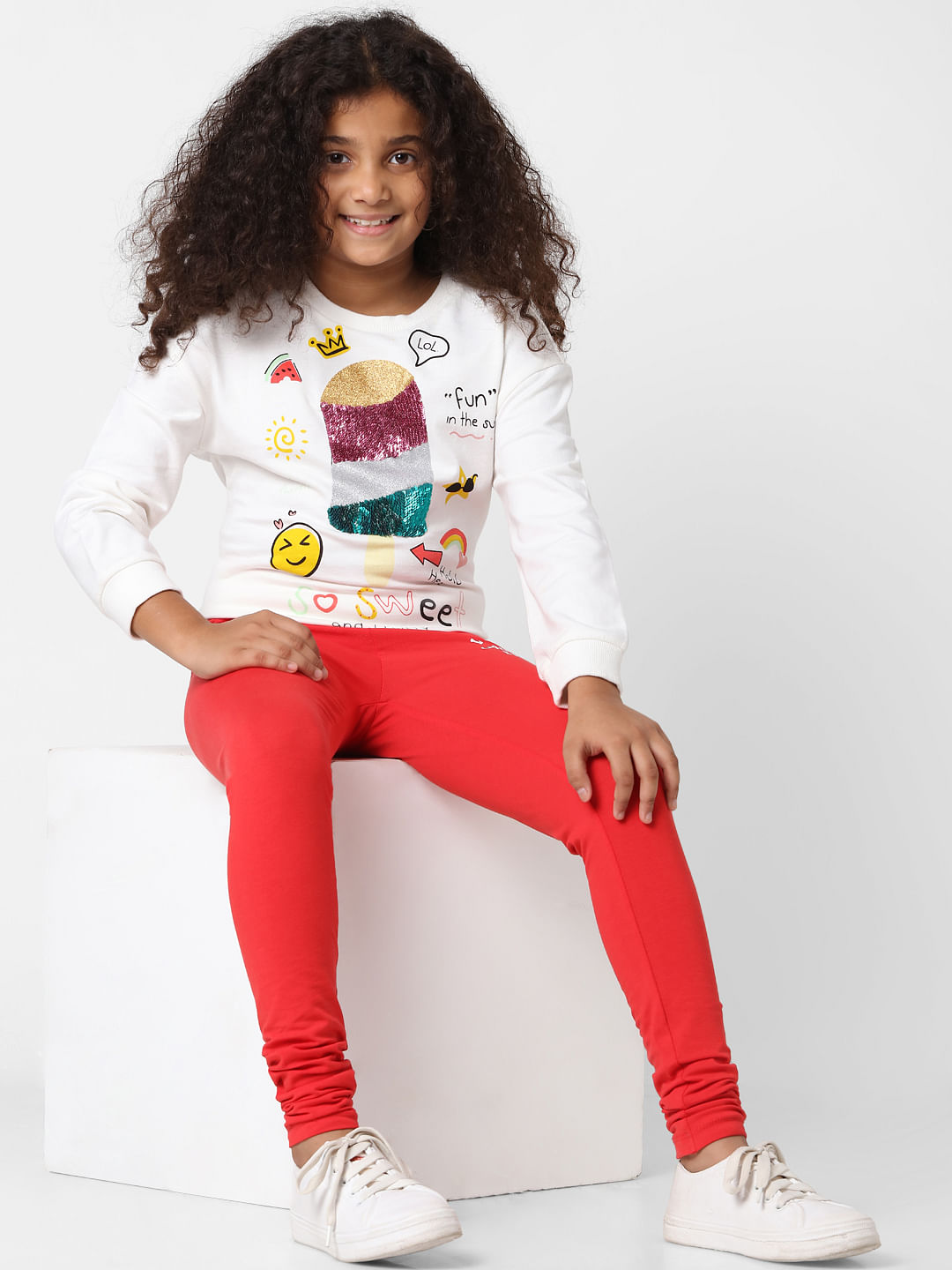 Buy Multicoloured Leggings for Girls by Kids Cave Online | Ajio.com