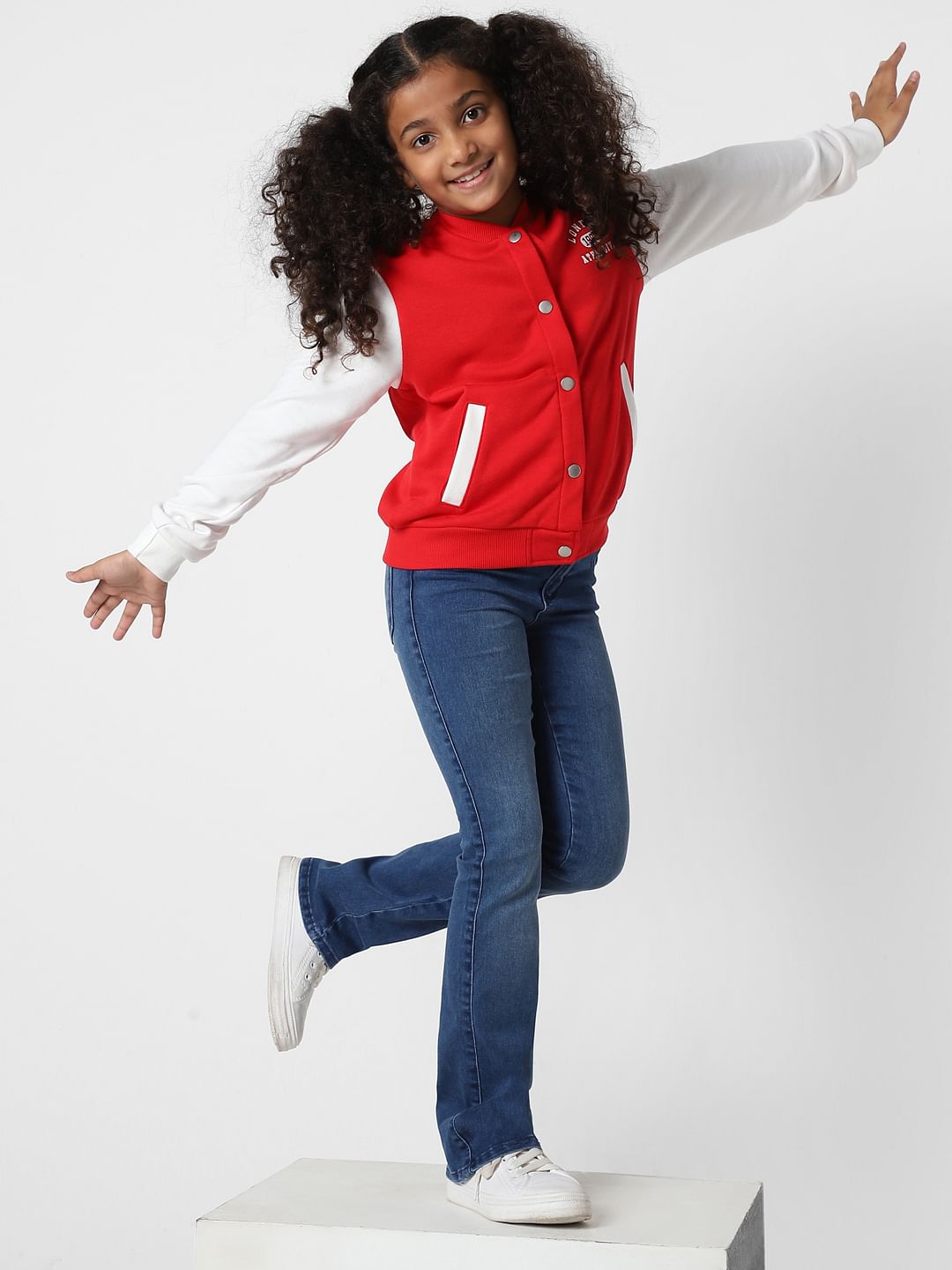 Girls 2024 red jeans