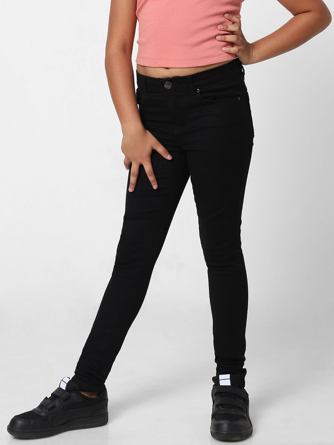 Girls black 2024 skinny jeans