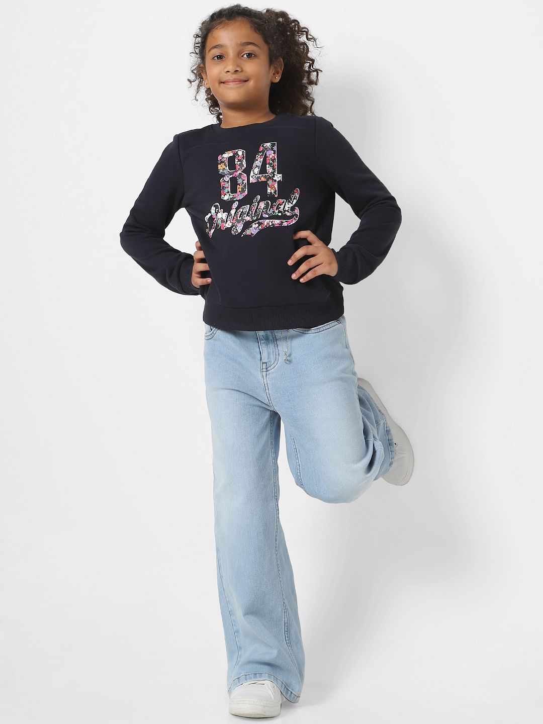 Girls hot sale navy sweatshirt