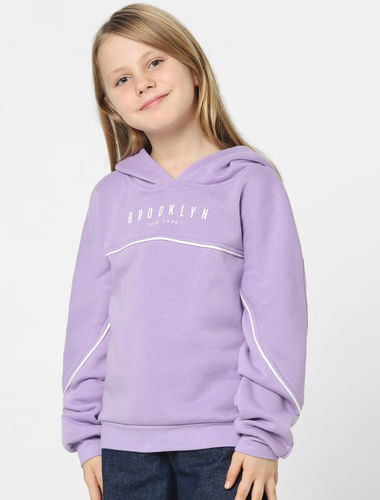 Girls Purple Hooded Sweatshirt