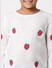 Girls Strawberry Embroidered Pullover