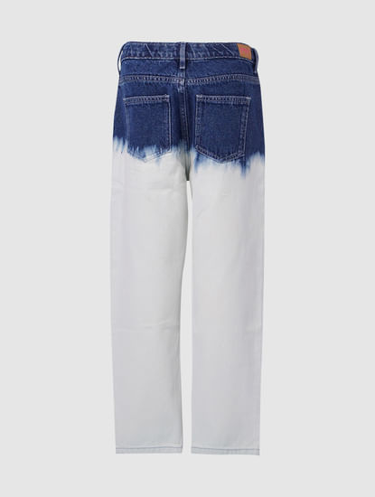 Blue & White Ombre Jeans 