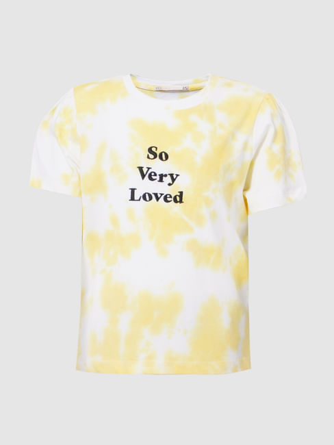 White & Yellow Tie Dye T-shirt