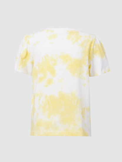 White & Yellow Tie Dye T-shirt