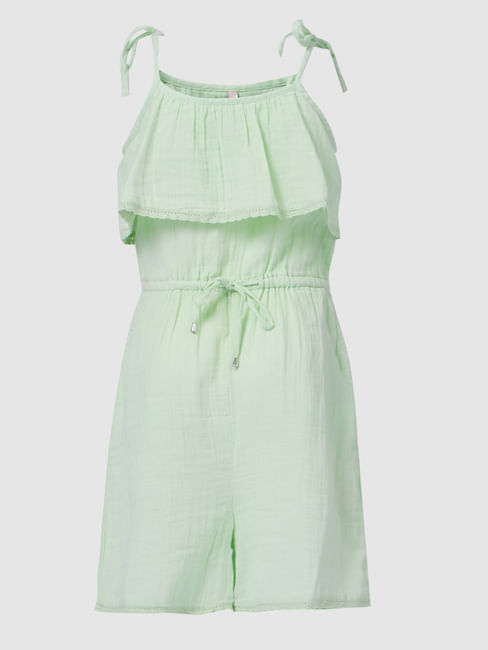 Green Strappy Playsuit