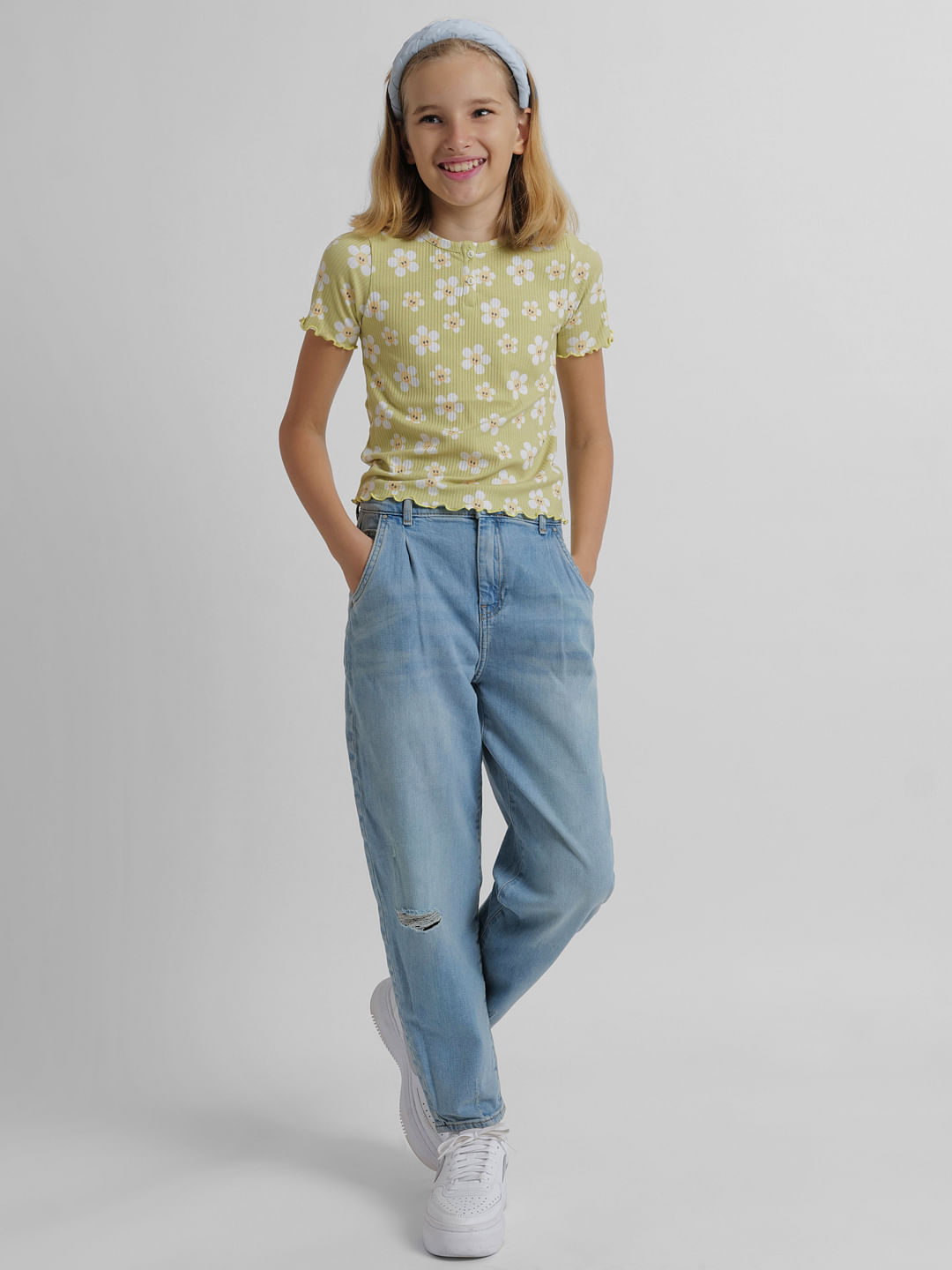 Buy online Girls Light Blue Washed Denim Jeans from girls for Women by  Tales & Stories for ₹520 at 60% off | 2024 Limeroad.com