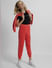 Girls Red Piping Co-ord Set Joggers
