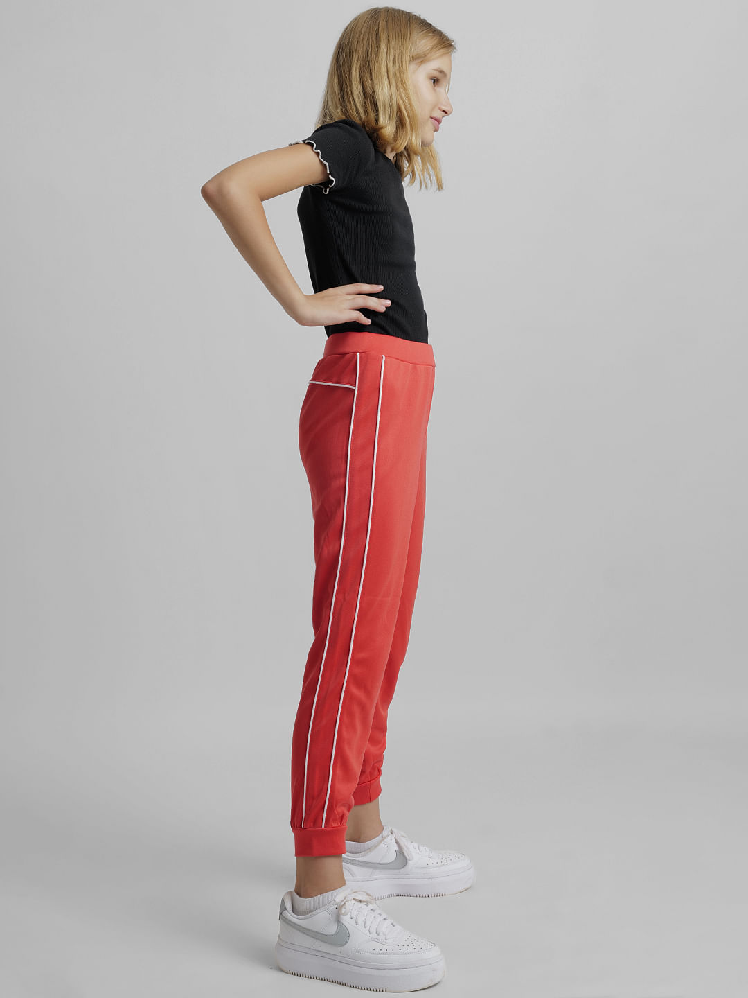 Girls red sale joggers