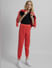 Girls Red Piping Co-ord Set Joggers