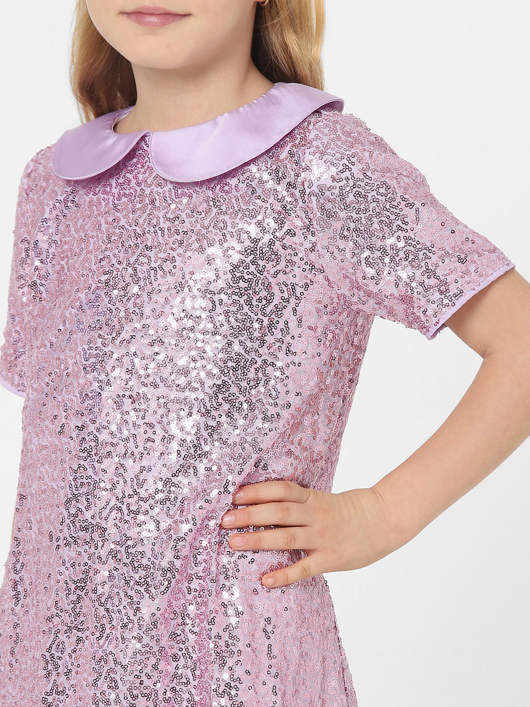 purple sequin dress