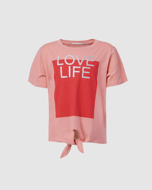 Girls Pink Graphic T-shirt