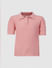 Girls Yellow Pink Polo Neck T-shirt