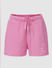 Girls Pink Textured Co-ord Shorts