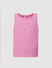 Girls Pink Textured Co-ord T-shirt