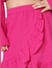 Girls Pink Mid Rise Co-ord Set Skirt