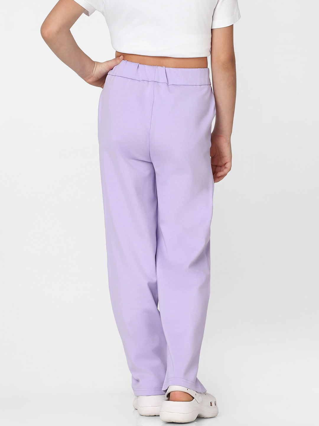 Buy AND girl Kids Purple Self Pants for Girls Clothing Online  Tata CLiQ
