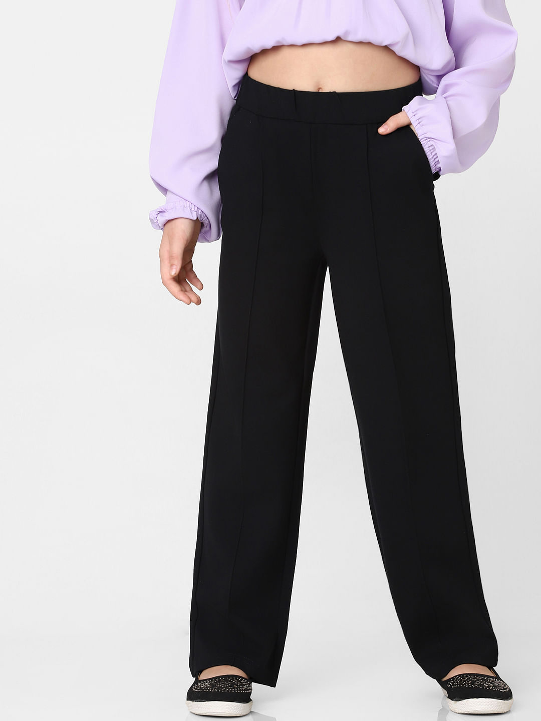 Girls Ankle Length Cotton Pant