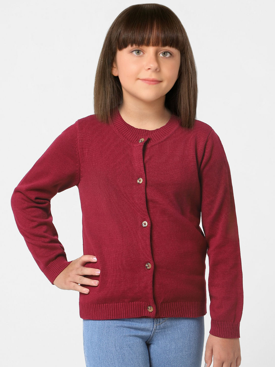 Girls shop maroon cardigan