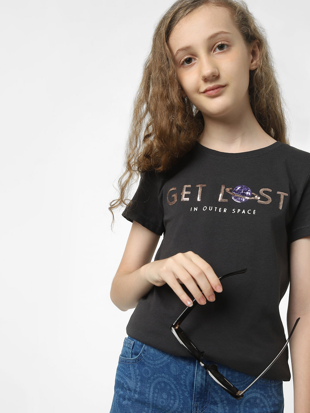 Girls sequin outlet shirt