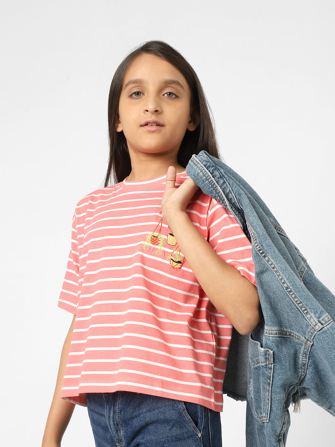 Striped t 2024 shirt for girls