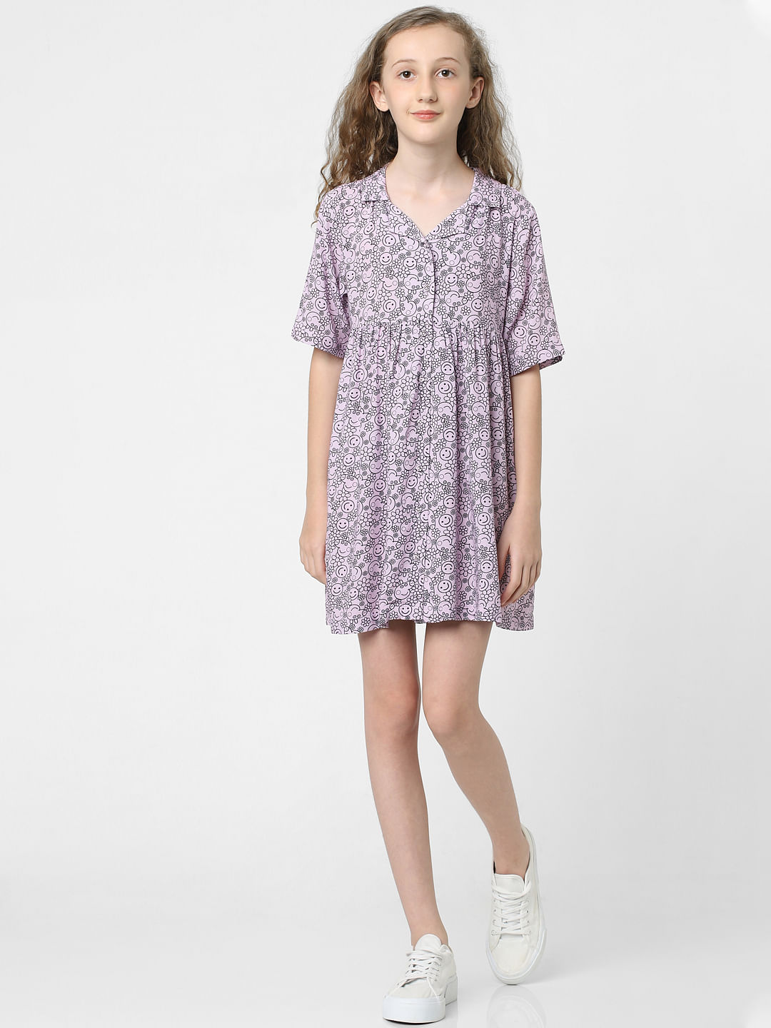 Trotters Kids' Peppa Pig Meadow Liberty Print Smock Party Dress, Pink/White  at John Lewis & Partners