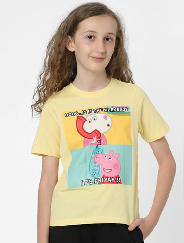 X PEPPA PIG Yellow Graphic Print T-shirt
