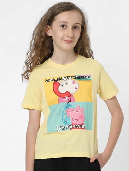 X PEPPA PIG Yellow Graphic Print T-shirt