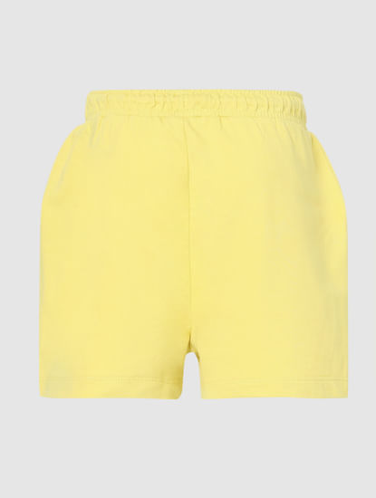 X KITTY Yellow Mid-Rise Co-ord Shorts