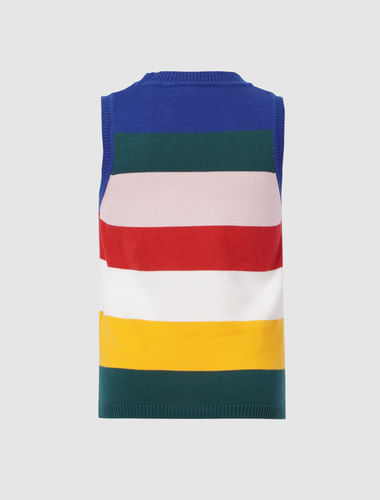 Multi-Colour Striped Knit Top