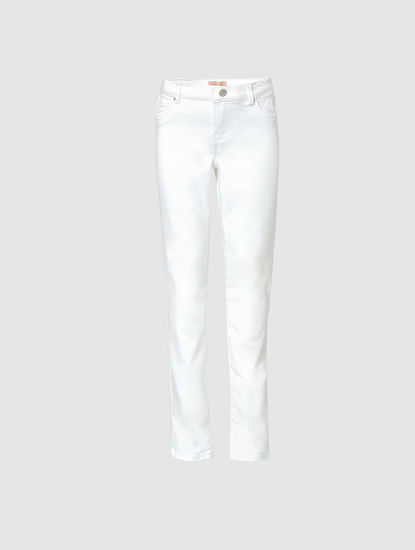 Girls White Skinny Jeans 