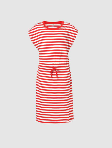 Girls Red Striped Dress
