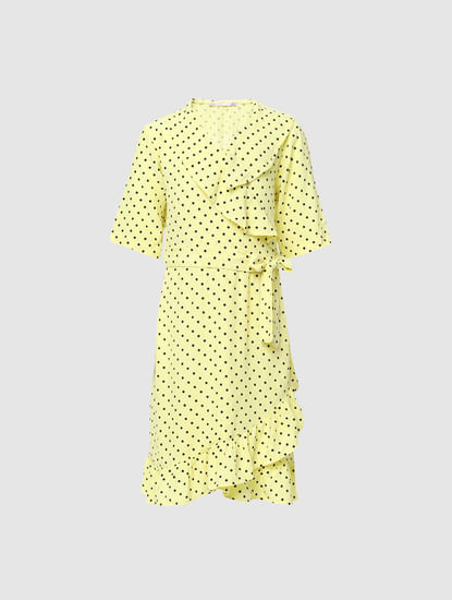 Girls Yellow Polka Dot Dress