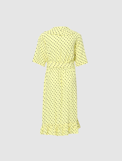 Girls Yellow Polka Dot Dress