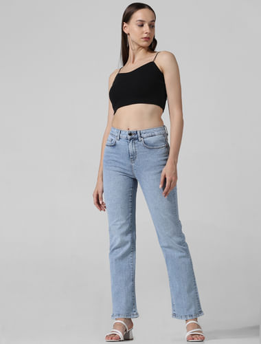 Light Blue High Rise Flared Jeans