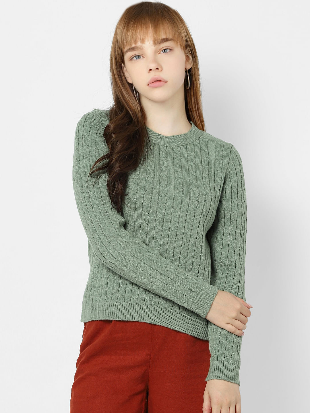 cable knit sweatshirt
