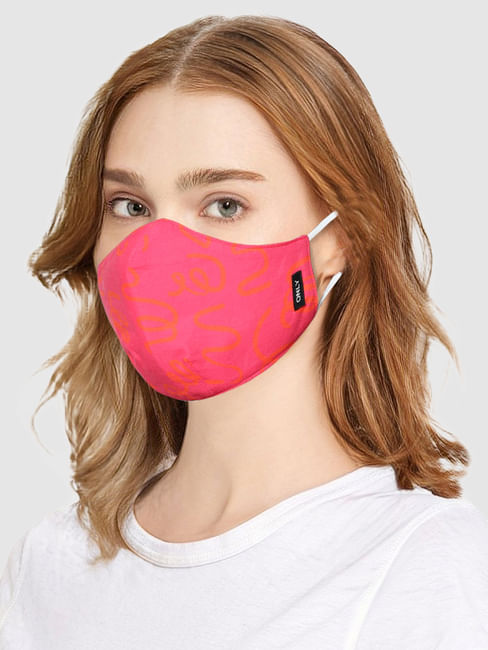 Pink Abstract Print Mask with N95 Replaceable Filters