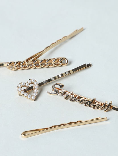 Golden Hairclips - Pack of 5