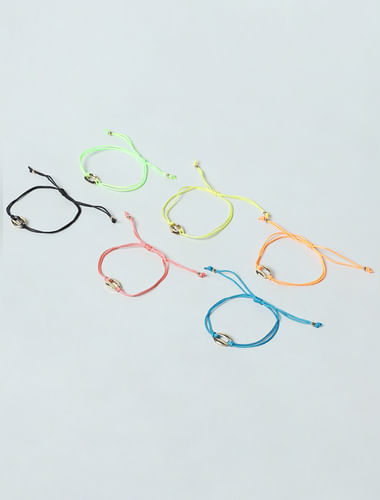 Multi-coloured Bracelets - Pack of 6