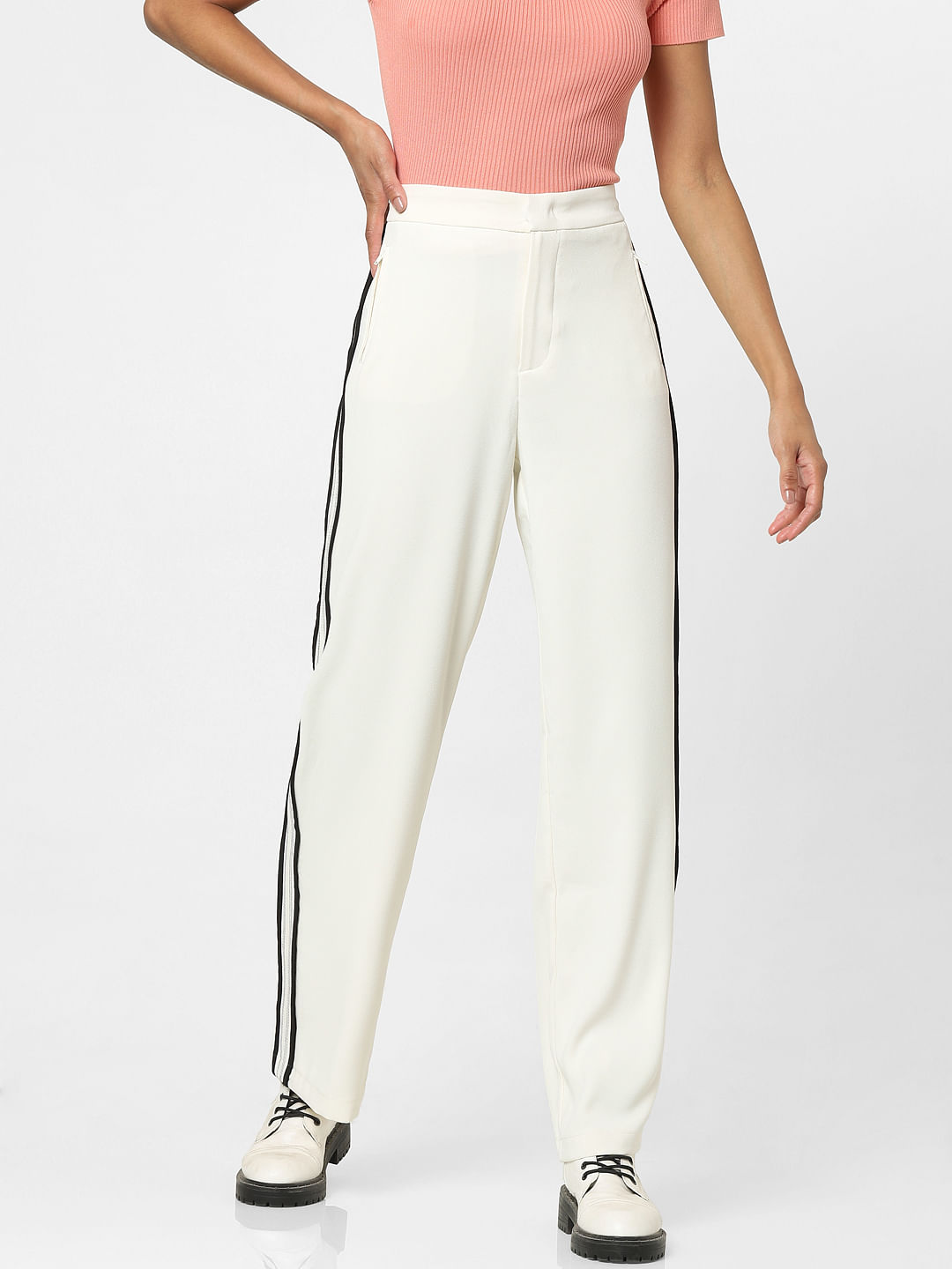 Boden Cropped Flare Stretch Trousers Red at John Lewis  Partners