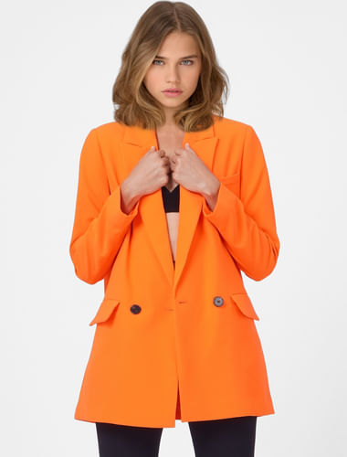 Orange Oversized Blazer