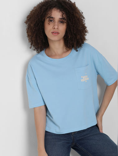 Blue Boxy Fit T-shirt